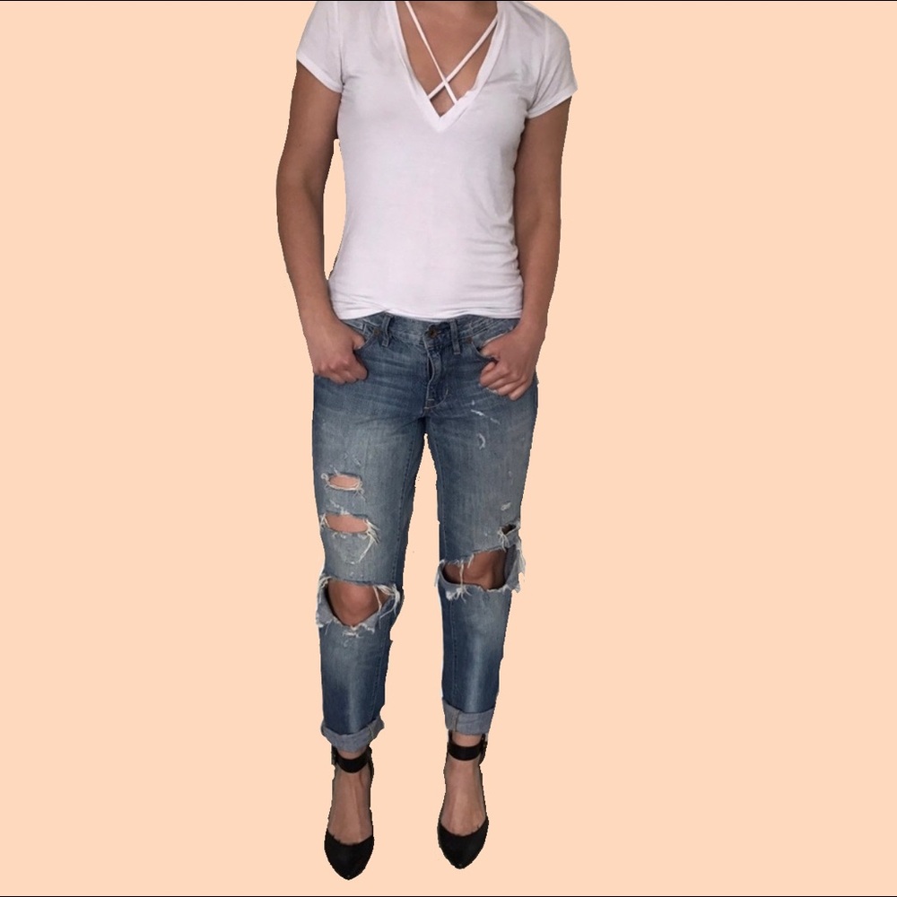 Madewell Distressed Boyfriend Jeans